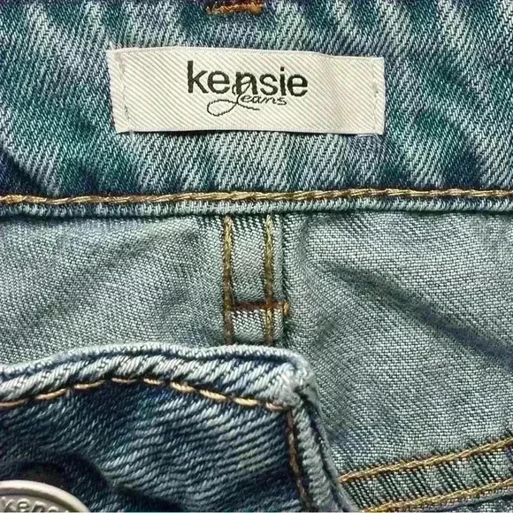 Kenzie High Rise Distressed Wide Leg Cropped Jeans - Picture 6 of 10